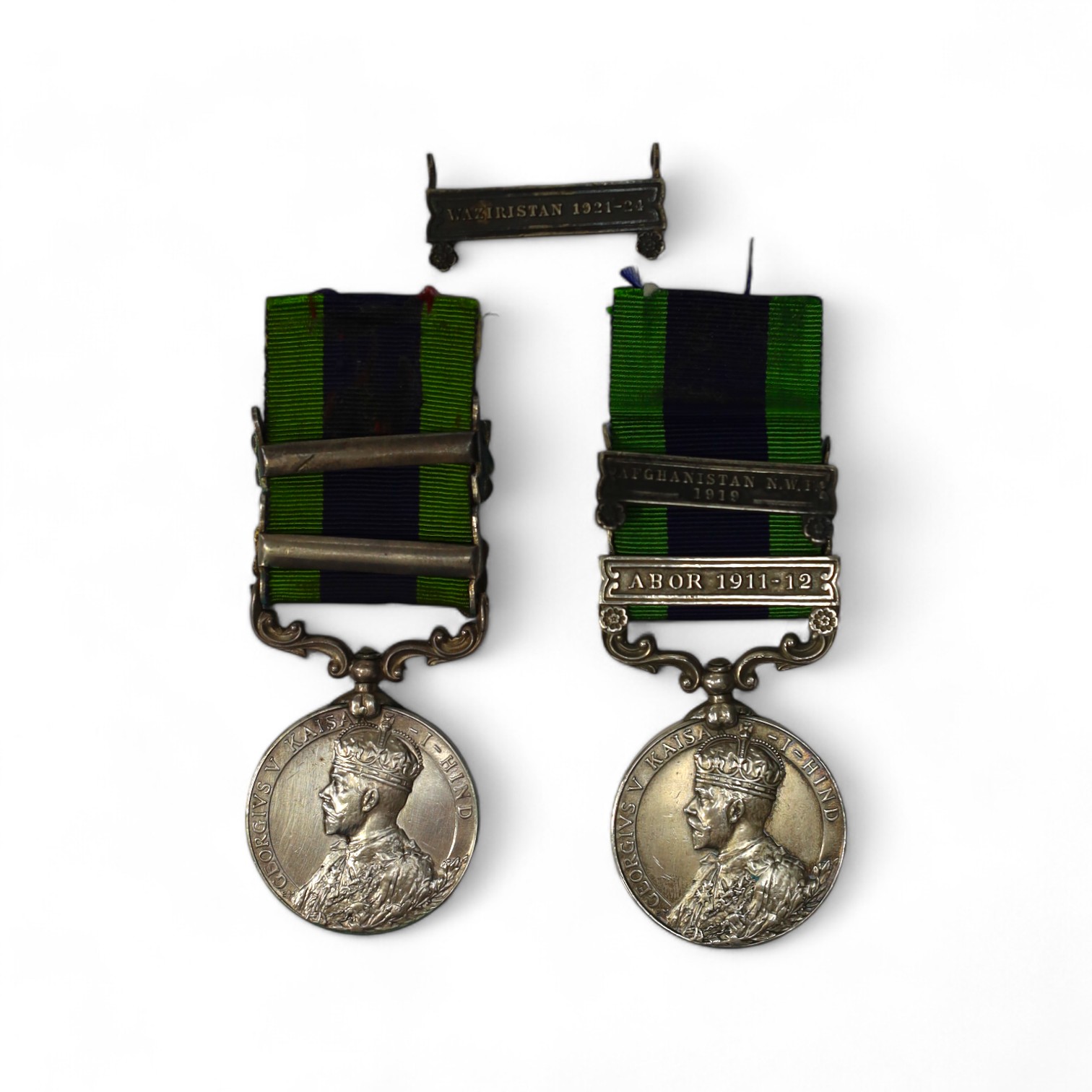 Two George V India General Service medals